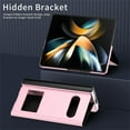 thumbnail image 3 of for Samsung Galaxy Z Fold 3 Maghetic Flip Folding Stand Case with Window View High Classy Luxurious Business Leather, Full Body Protective Slim Cover For Samsung Galaxy Z Fold 3,Lychee Pink, 3 of 7