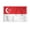 Singapore 4x6 ft Flag, variant on AGAS Small Singapore Flag 4x6 inch - 11 inch Plastic Pole Polyester Fabric Stitched Edges Singaporean Hand Held Mini Small Stick Flags
