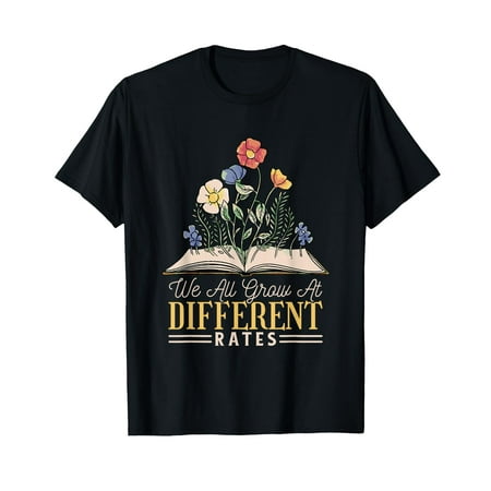 

Growth Mindset We All Grow At Different Rates T-Shirt-M