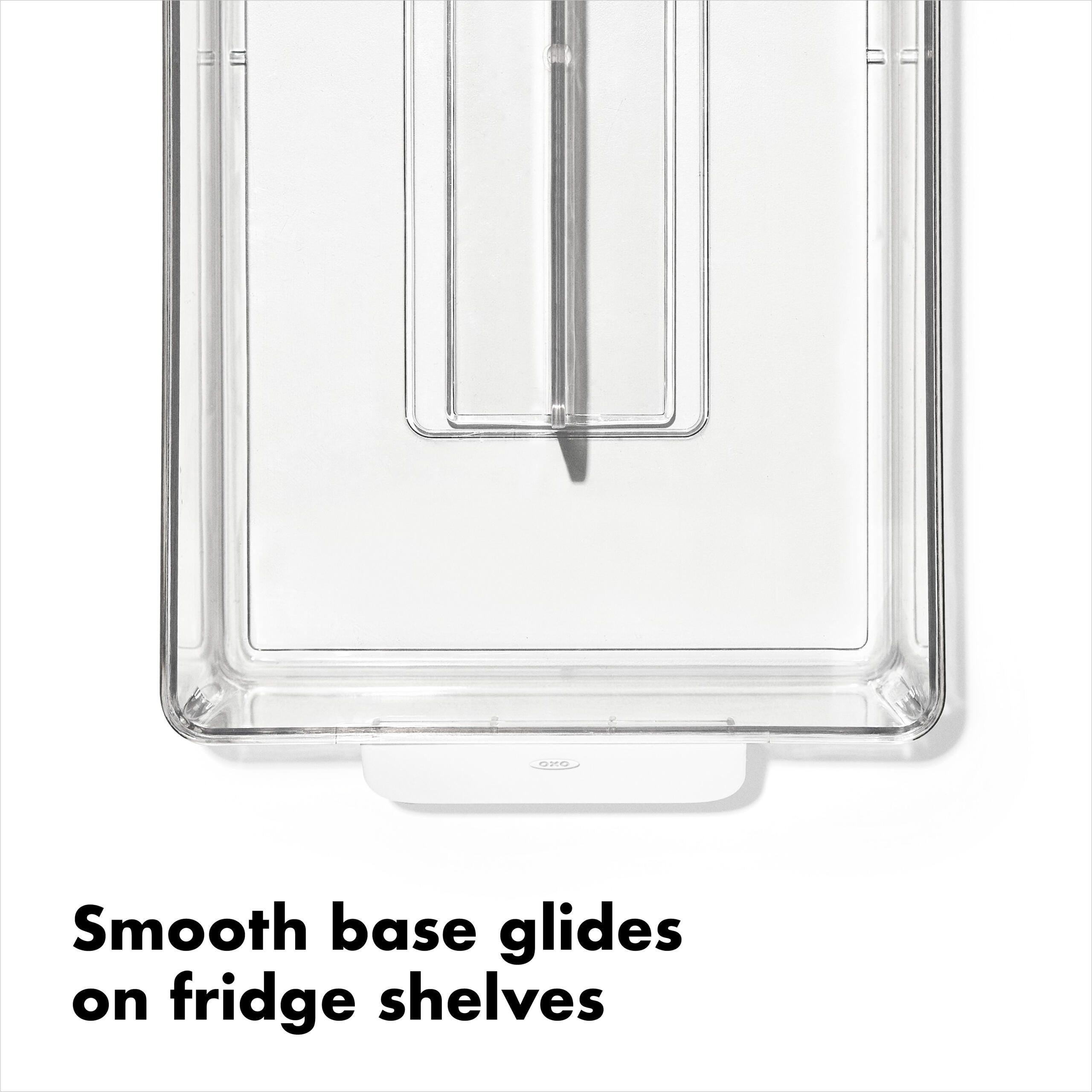 OXO Refrigerator Organizer Adjustable Container with Handle, Clear