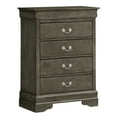 thumbnail image 2 of Glory Furniture Louis Phillipe 4-Drawers Bedroom Chest in Gray, 2 of 6