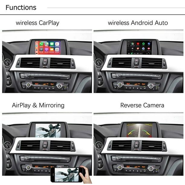 Kit de Mise à Niveau Décodeur avec Apple Wireless CarPlay Android Auto  Mirror Link Navigation pour BMW NBT F20 F21 F22 F23 F30 F31 F32 F33 F34 F36  F80 2013-2015 Année 