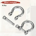 thumbnail image 4 of Uxcell 4PCS M10 Grillete de Anclaje de Pasador de Tornillo de Acero Inoxidable 304 640KG Cadenas de Camping/Cuerda de Alambre al Aire Libre, 4 of 7