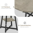 thumbnail image 4 of 47" Round Farmhouse Dining Table for 4-6, Rustic Wooden Kitchen Table with 300 lb Capacity, Adjustable Anti-Slip Legs – Black Ash / Light Ivory / Gray / Retro Color, 4 of 9