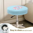 thumbnail image 4 of ZIATUBLE Ocean Dolphins Bar Stool Cover Cushion Soft Chairs Decorative Cover 2 Pcs Wear Resistant Size M Dust Protective Cover Stretch Circle Chair Slipcover Padded Bar Stool Covers Round, 4 of 6