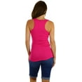 thumbnail image 2 of ToBeInStyle Womens Essential Ribbed Racerback Versatile Layering Cotton Blend Tank Top, 2 of 5