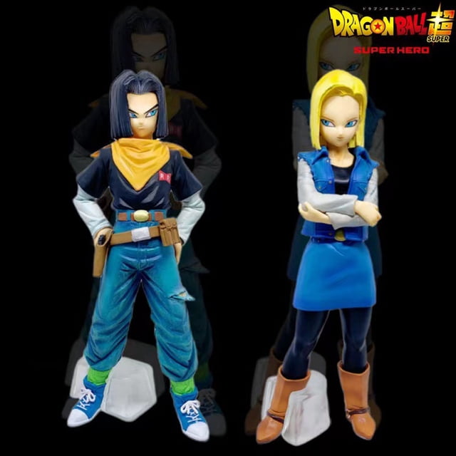 Figuras de acción de Dragon Ball Z para niños, modelos de colección de juguetes de PVC, regalos de Navidad, Android 17, 18, 24CM3455