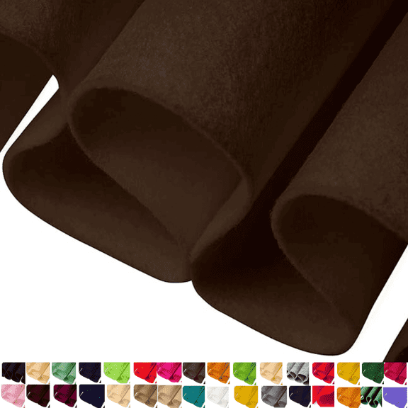 FabricLA Acrylic Felt Fabric - 72" Inch Wide 1.6mm Thick Felt by The Yard - Use Felt Sheets for Sewing, Cushion and Padding, DIY Arts & Crafts - Brown, 10 Yard