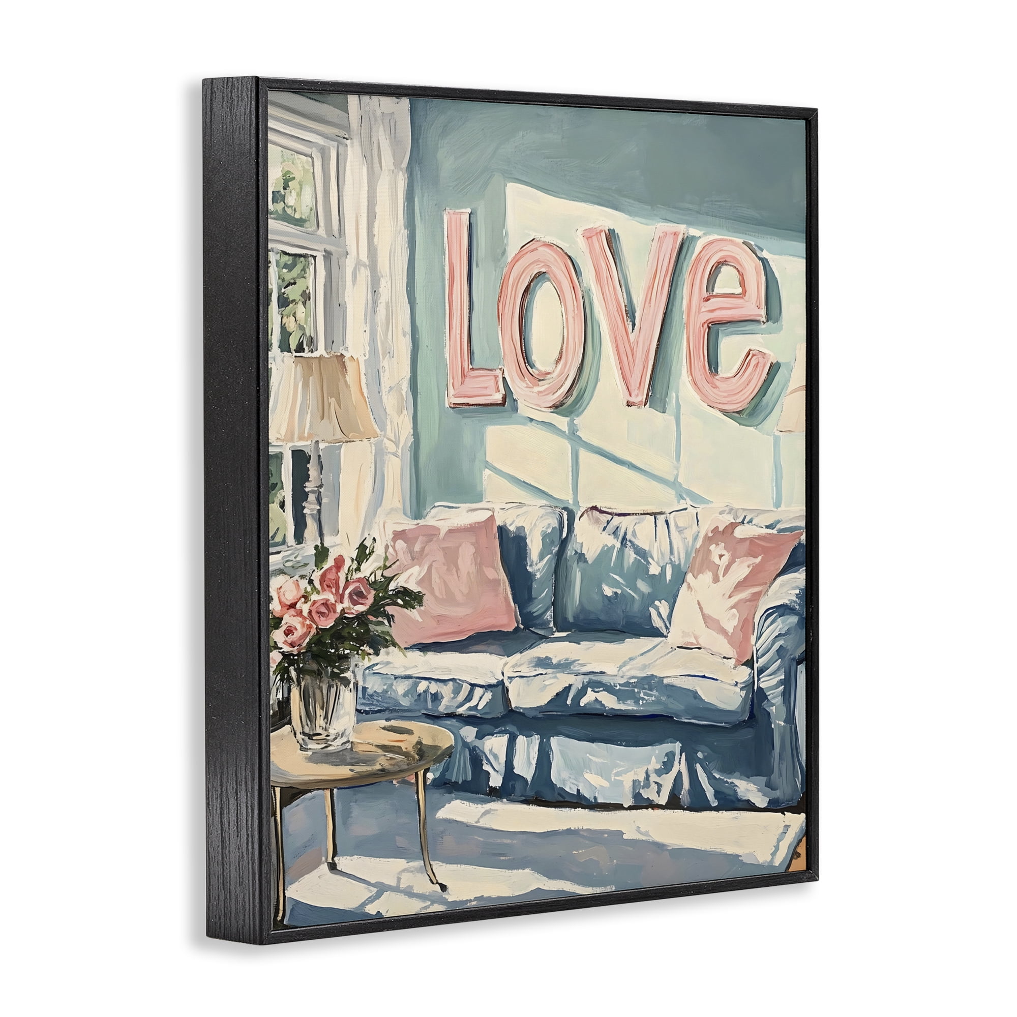 Stupell Industries Love Letters Above Cozy Couch Black Framed Giclee Art, design by The Prints Vibe