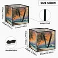 thumbnail image 3 of Home Organizer Foldable Fabric Storage Bin With Handle A Palm Tree, 3 of 7