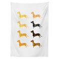 thumbnail image 3 of Ambesonne Dachshund Tablecloth Rectangular Table Cover, Vintage Silhouettes, 60"x90", Marigold Black Orange, 3 of 4