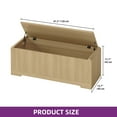 thumbnail image 2 of Homiflex 47.2" Storage Chest, Wooden Blanket Chest, Entryway Bench with Storage for Bedroom w/Lift Top, Modern Storage Bench for Entryway, Living Room, Natural, 2 of 9