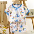 thumbnail image 2 of Vunhao Fashion Girls' 6 - 12 Months Casual Short Sleeve Button Cartoon Printed Shorts Two - Piece Set,White,Size 4 T, 2 of 3