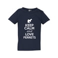thumbnail image 1 of Keep Calm And Love Ferrets Animals Funny Toddler Kids T-Shirt Tee, 1 of 2