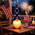 thumbnail image 5 of erdimoy 4th of July Patriotic Light-Up Gnome Figurine, 10.5" LED Knit Plush Gnome with American Flag (2 Styles), 5 of 6