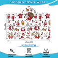 thumbnail image 2 of White Christmas Santa and Character Pattern Hooded Bath Towel，50"x30" for Ages 3 To 12 Kids, Quick Dry Lightweight Soft Microfiber Hood Beach Towel Cover Up for Kids, 2 of 7
