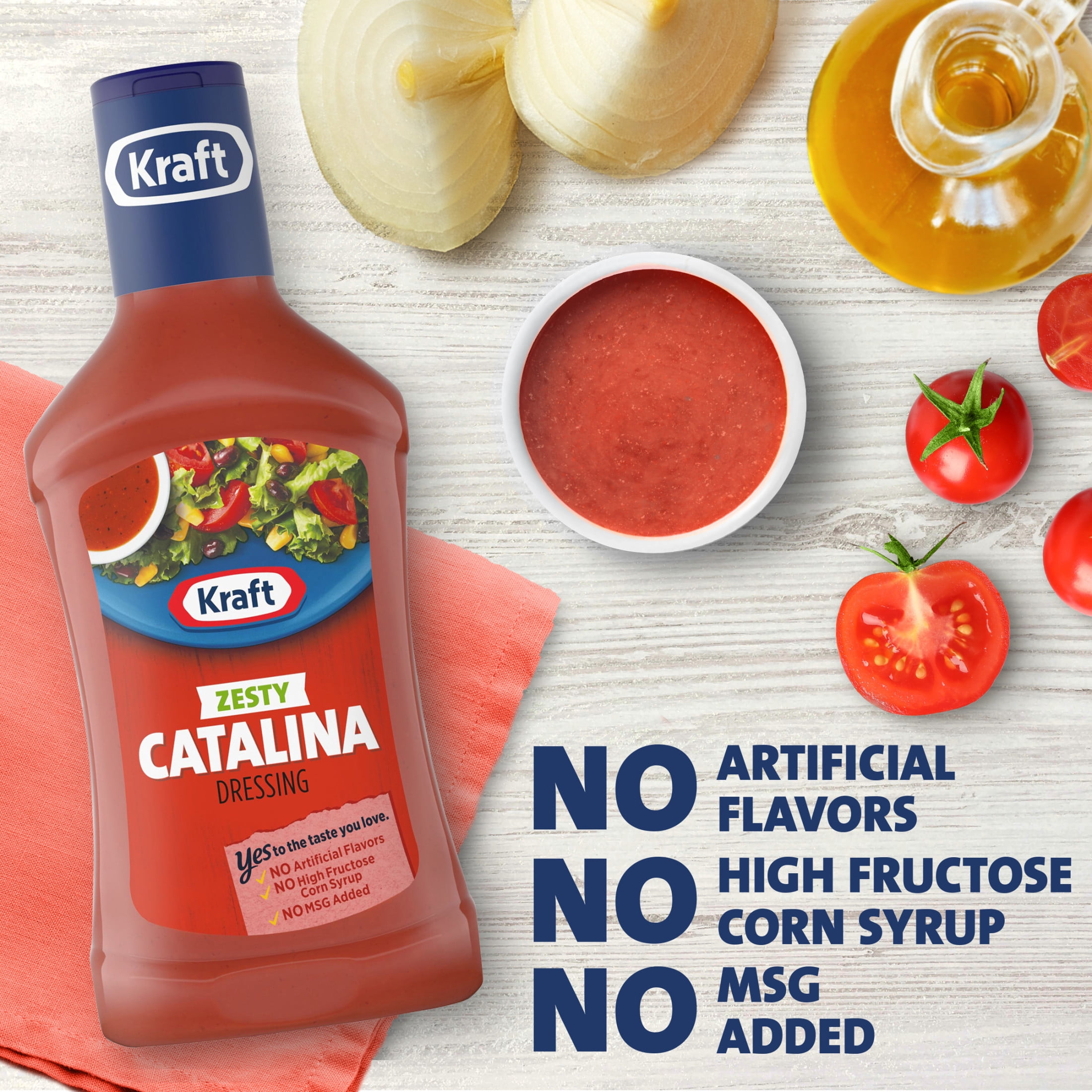 Kraft Zesty Catalina Dressing, 16 fl oz Bottle