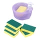 thumbnail image 4 of Dispensador de jabón para platos y soporte para esponjas (6 esponjas incluidas) Jabón líquido moderno Violeta, 4 of 9