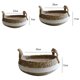 thumbnail image 2 of Cesta de mimbre plegable con tejido de algas marinas, cesta de almacenamiento para decoración de jardín, L, 2 of 5