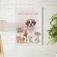 thumbnail image 2 of Happy Mother's Day Saint Bernard Love Dog Mom Heart Flower Vertical Matte Canvas Poster St Dog Lover Wall Art Home Decor - 12004, 2 of 5