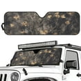 thumbnail image 2 of Uorisanigo Windshield Sunshade Foldable Black Camo Hunting Sun Visor Aluminum Foil Sun Shield for 2018-2025 Jeep Wrangler JL & 2/4 Door 4XE & 2020-2025 Jeep Gladiator JT Thicken Block UV Rays, 2 of 7