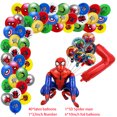 thumbnail image 3 of Decoración para fiesta de cumpleaños de superhéroes Globo de Los Vengadores Spiderman Iron Man Hulk Suministros para fiesta Vajilla Banner Telón de fondo, 3 of 5