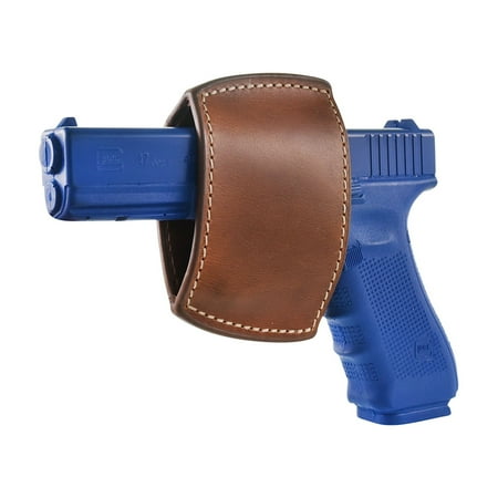 Saddle Mate Leather Universal Gun Holster Brown for Large Frame Pistols Ambidextrous