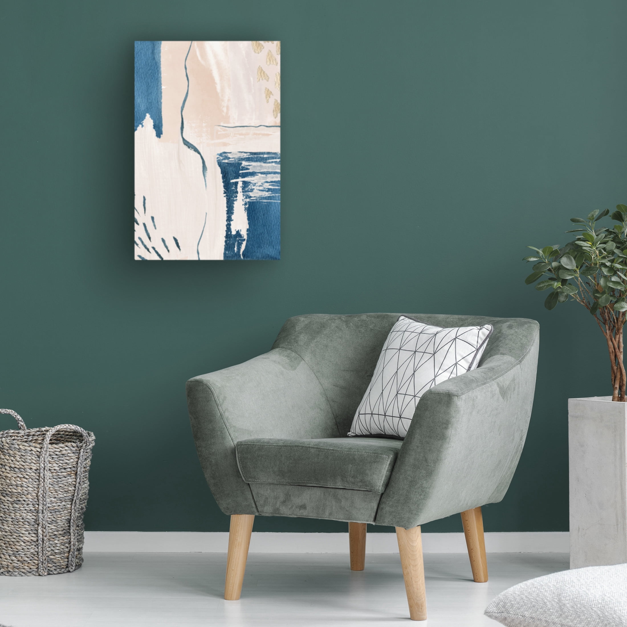 Trademark Fine Art Sally Ann Moss Calm Blues 2 Canvas Wall Art