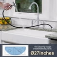 thumbnail image 5 of Wowow Chrome Double Handle High-Arc Widespread Deck Mounted kitchen faucet filter for kitchen sink With Side Spray in Brass, 5 of 7