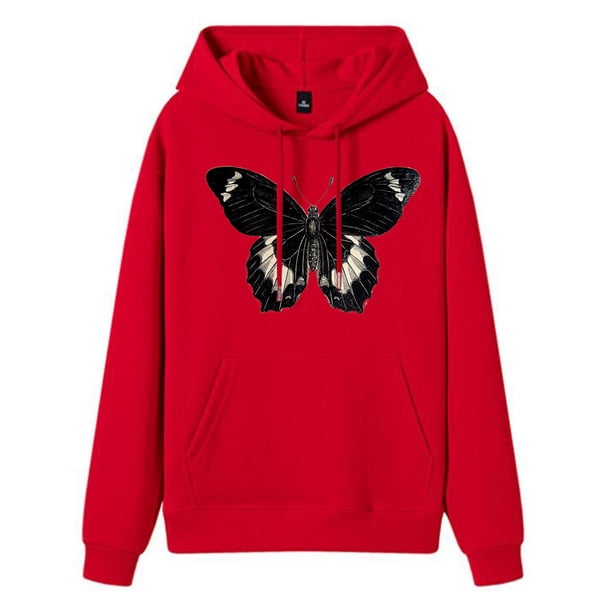 Gibobby Sudadera con cierre mujer, Sudadera unisex con capucha para mujer(Rojo,CH)