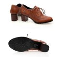 thumbnail image 2 of Spring Mid-heeled Shoes Retro Carved Oxford Shoes, 2 of 3