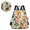 thumbnail image 5 of FORMRS Women's Travel Backpack Purse Anti-Theft Hidden Pockets Casual Shoulder Bag, Beige Retro Leaves, 5 of 7
