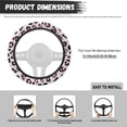 thumbnail image 7 of Yuyamidu Pink Leopard Print Car Steering Wheel Cover for Women Girls Winter Auto Wrap Cover for Cars Sedans Flannel Vehicle Steering Wheel Protective Accessories, 7 of 7