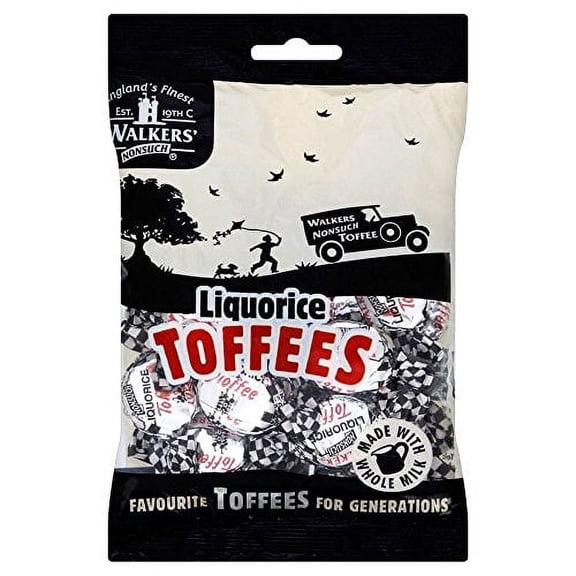 Walkers Nonsuch Liquorice Toffees (150g) - Pack of 6
