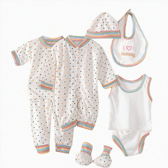 XZNPDUCQ Preemie Baby Girl Boy Clothes Set  Bib Sock Set Tops Hat Pants Girl Boy Baby 8Pcs Outfits Boy Shoes Romper Girl Boy Gifts Set Bodysuits Set