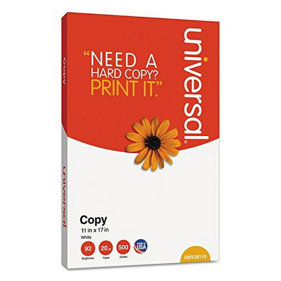 28110 Copy Paper, 92 Brightness, 20lb, 11 x 17, White, 2500 Sheets/Carton