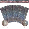 thumbnail image 4 of LAICAIW 4 Pack Iridescence Plastic Tablecloths Shiny Disposable Laser Rectangle Table Covers Holographic Foil Tablecloth Iridescent Party Decoration Birthday Bridal Wedding Christmas 54" x 108"(Silv, 4 of 7