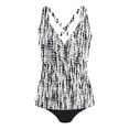 thumbnail image 3 of HOWPAY Tankini Swimsuits for Women Tankini Tops with Bikini Bottoms Tummy Control Bathing Suits Beach Sport Summer 2 Piece Swim Sets Light Gray S, 3 of 4