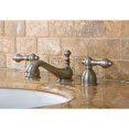 thumbnail image 1 of Kingston Brass Two Handle 4" to 8" Mini Widespread Lavatory Faucet with Brass Pop-up, 1 of 1