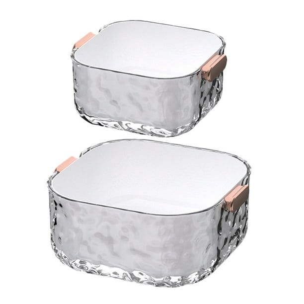 2 cestas coladoras reutilizables de doble capa para lavar frutas y verduras.