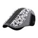 thumbnail image 1 of Boina de golf unisex ajustable con estampado de cachemir, estilo taxista, estilo vendedor de periódicos, estilo retro de los años 2 para hombre. Negro, 1 of 6