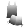 thumbnail image 5 of MKOSPLRT Girls Swimsuit Elastic Hem Adjustable Strap Tankini Gradient Print Drawstring 2 Piece Bathing Suit Shorts 7-16Y, 5 of 9
