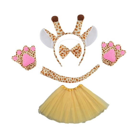 Disfraz de jirafa animal, accesorios de cosplay para festivales, disfraces, espectáculos escénicos Amarillo