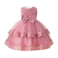 thumbnail image 2 of Kids Girls Formal Dress Pink Dress Sleeveless Birthday Dress for Girls Preschool Graduation 3T, 2 of 4