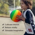 thumbnail image 3 of Pelota De Juegos De Arcoíris Degradada De 8,5 Pulgadas Para Niños, Pelota De Patada Hinchable De Pvc Suave Para Parque De Patio Trasero Y Diversión Al Aire Libre En La Playa Kearding OD016719-05, 3 of 6