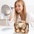 thumbnail image 6 of Butterfly Waterproof Cosmetic Storage Bag with Zipper, Lightweight, Large Capacity, Printed Design - Makeup Organizer, Washbag Toiletry Bag, Travel Organizer Zipper Pouch for Women and Girls, 6 of 6
