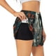thumbnail image 1 of Balery Moon Flower White Owl Pantalones cortos deportivos para mujer con forro y dos bolsillos, elásticos, para entrenamiento, gimnasio, yoga-X-Large, 1 of 7