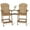 Natural Wood, variant on Garvee Patio Tall Adirondack Bar Chairs – Outdoor Adirondack Barstools with Connecting Tray, Bar Stool Chair with High Back for Deck, Balcony, Backyard, Set of 2