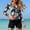 #236-Orange, variant on Warop Tankini Set for Woman, Hawaiian Print Conservative Two-Piece Swimsuit with Zipper, Sun Protective for Beach and Sports