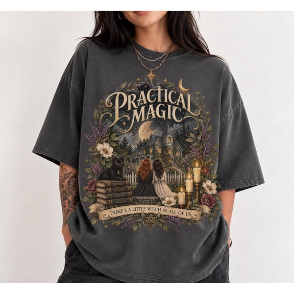 Practical Magic Shirt, Witchy Graphic Tee, Owens Sisters Inspired Top, Vintage Halloween T-Shirt, Fall Magic Shirt